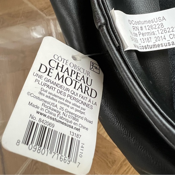 Dark Side Biker Hat Faux Leather Black - Picture 8 of 9